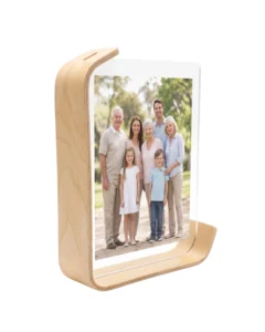 Wooden Floating Frame with Double-Sided Acrylic Display