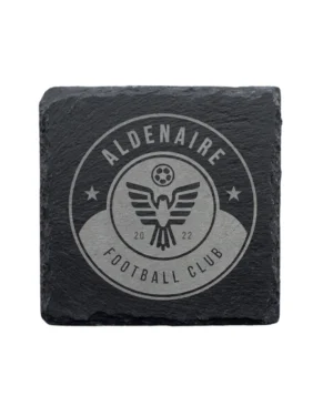 Bulk Engraved Natural Slate Coasters | Custom Business Logo