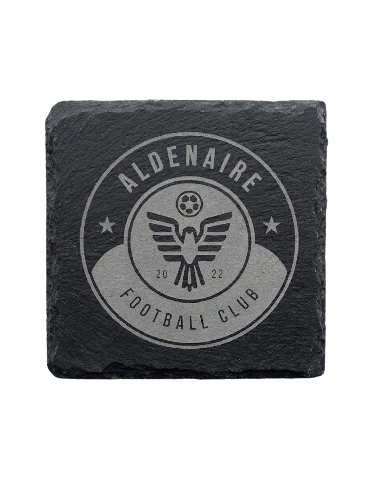 Bulk Engraved Natural Slate Coasters | Custom Business Logo