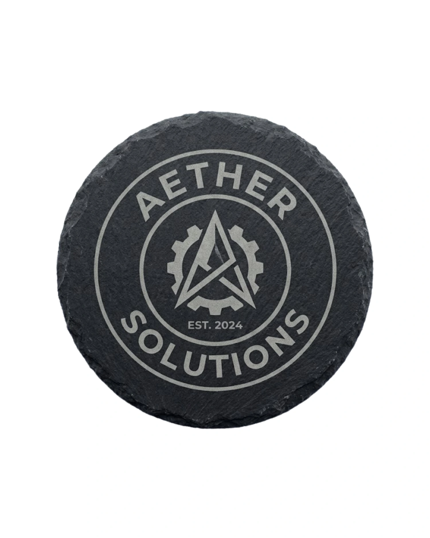 Bulk Engraved Natural Slate Coasters | Custom Business Logo - Image 4